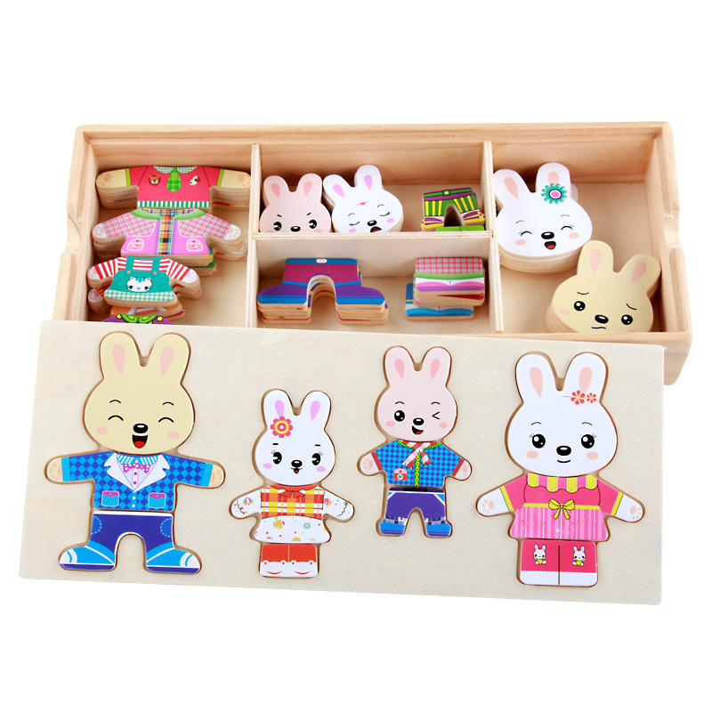 Kids Education Product - Brinquedo de madeira dos desenhos animados
