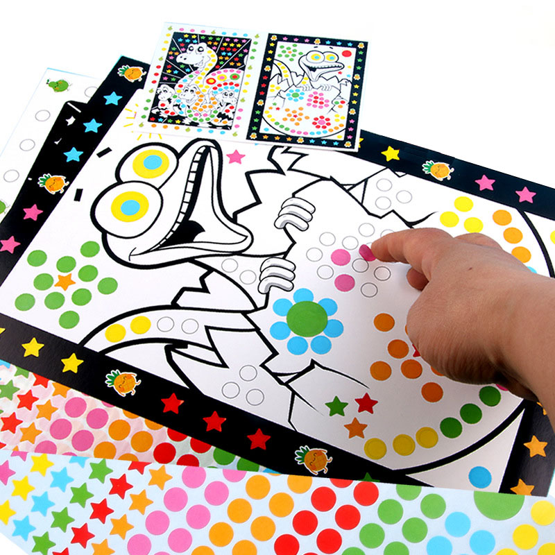 Kids Education Drawing - Engraçado quebra-cabeça ponto adesivos para crianças