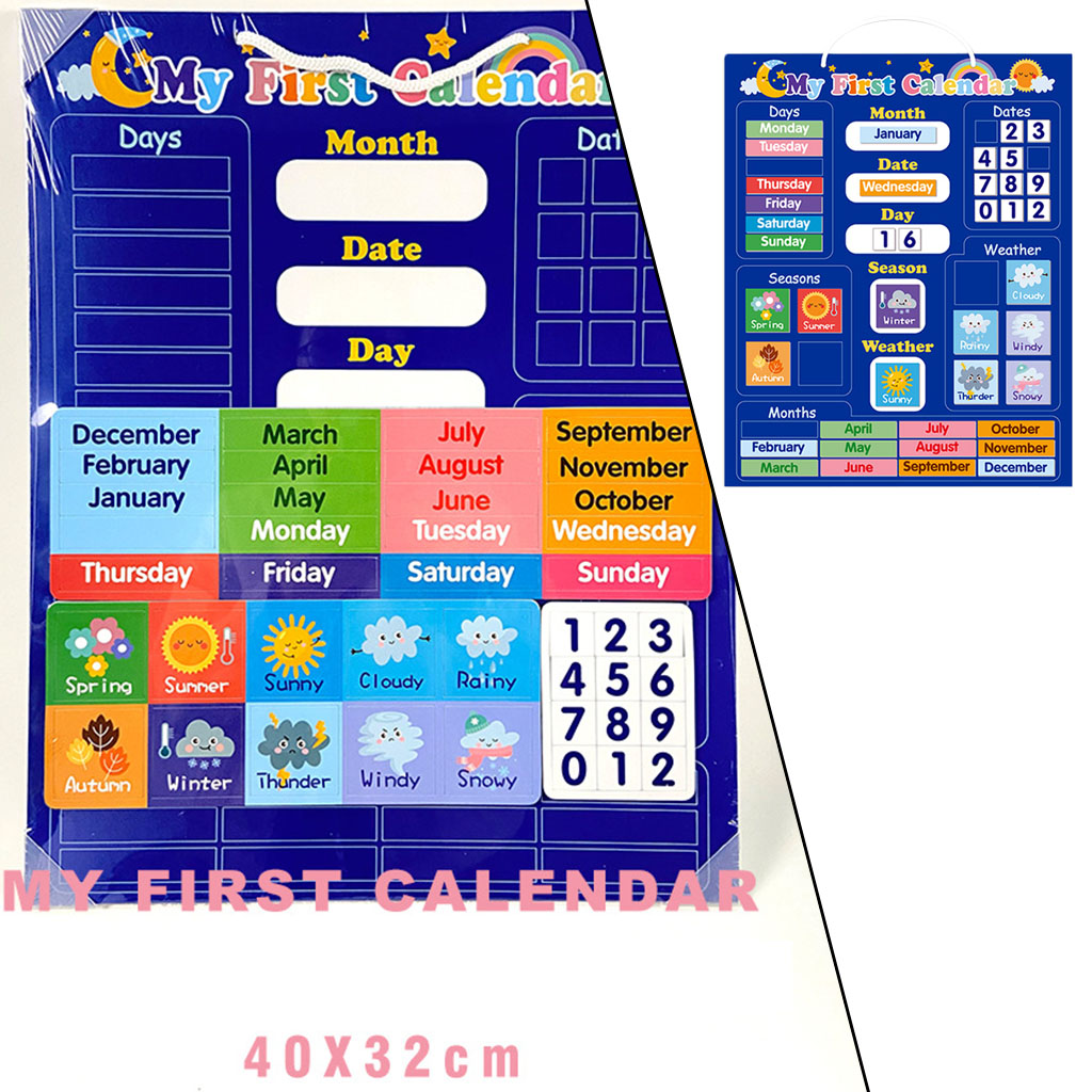 Kids Education Center - Time Center Calendar Cards for Kids,