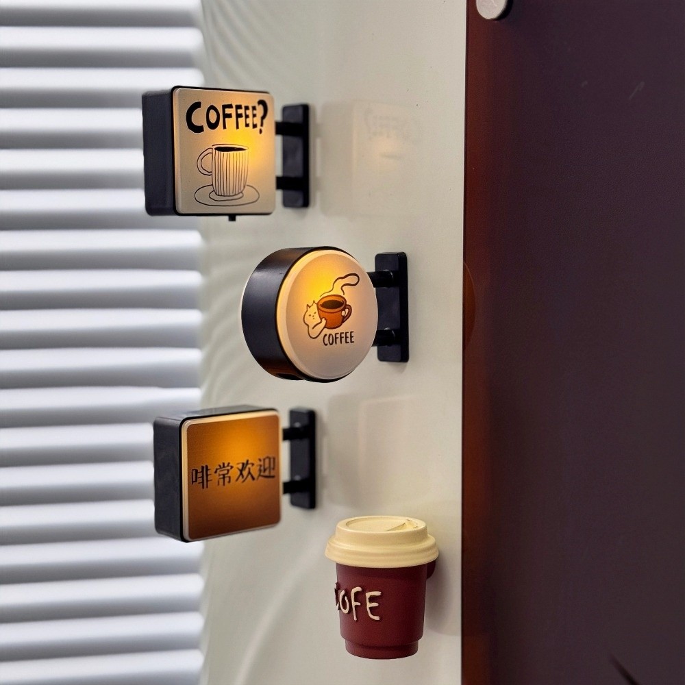 Magnetic Letter Board - Luz Decorativa Magnética para Geladeira Coffee