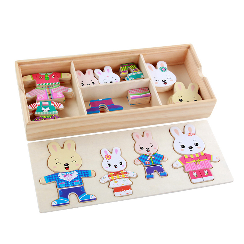 Brinquedo de madeira dos desen - Kids Education Product avaliação e preço