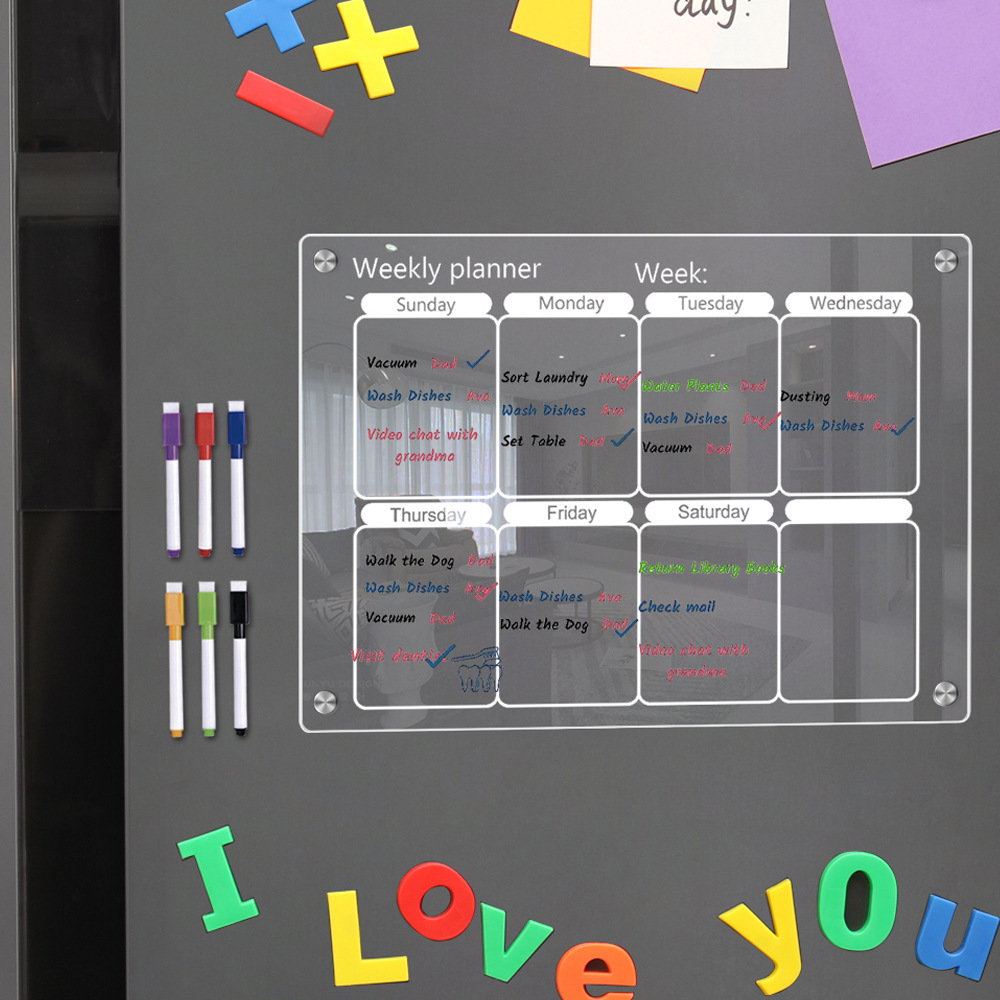 Ímã de geladeira calendário pl - Magnetic Letter Board avaliação e preço
