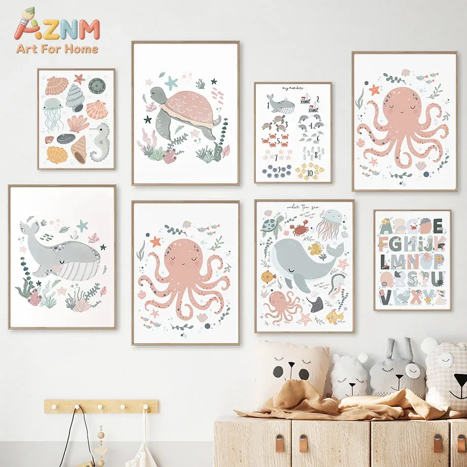 AZNM Quadro Decorativo de Pare - Kids Education Number avaliação e preço