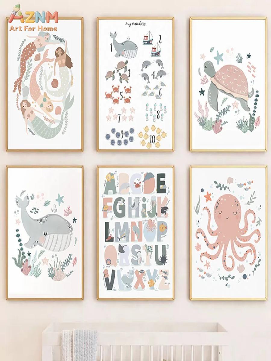 AZNM Quadro Decorativo de Pare - Kids Education Number avaliação e preço