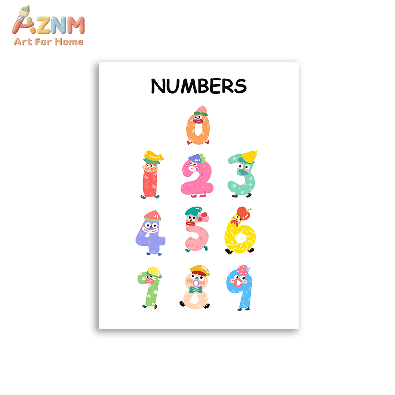 AZNM Quadro de Parede Educacio - Kids Education Number avaliação e preço