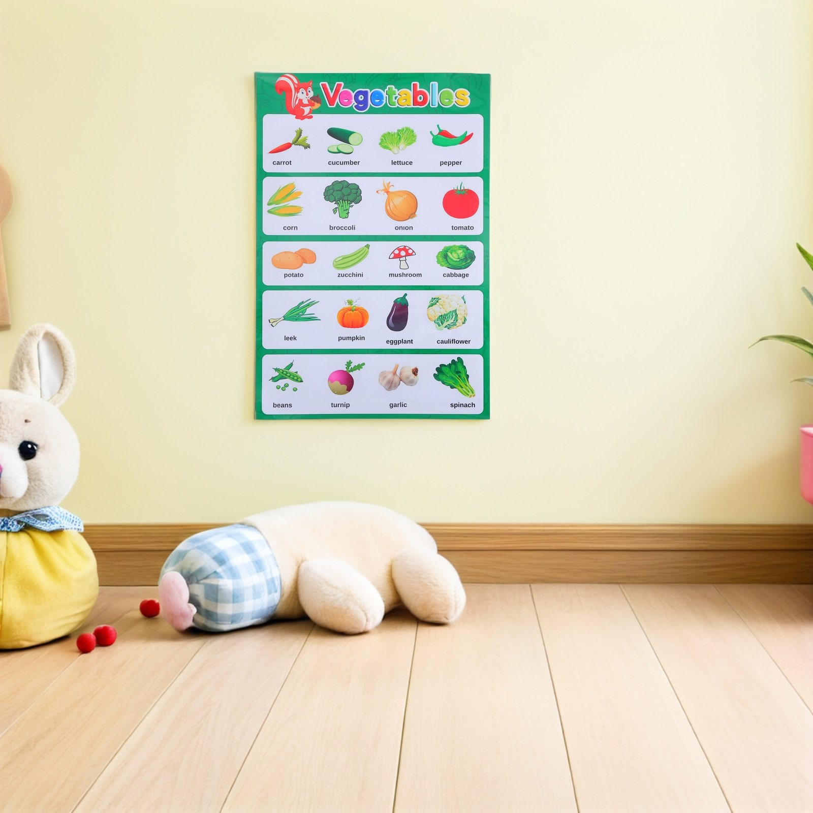 Pôster Educativo de Vegetais d - Kids Education Wallpaper avaliação e preço