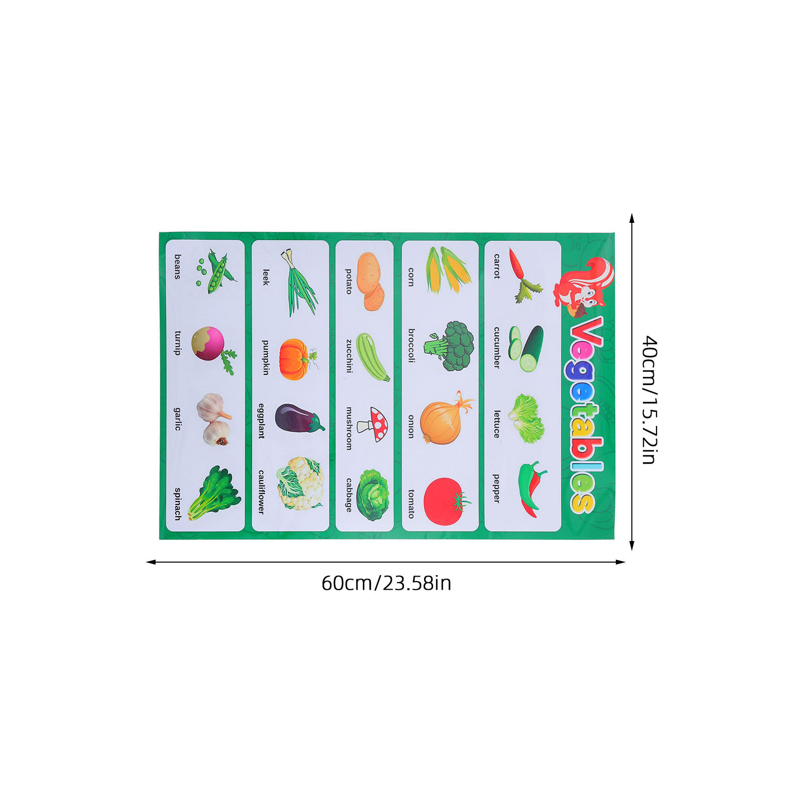 Pôster Educativo de Vegetais d - Kids Education Wallpaper avaliação e preço