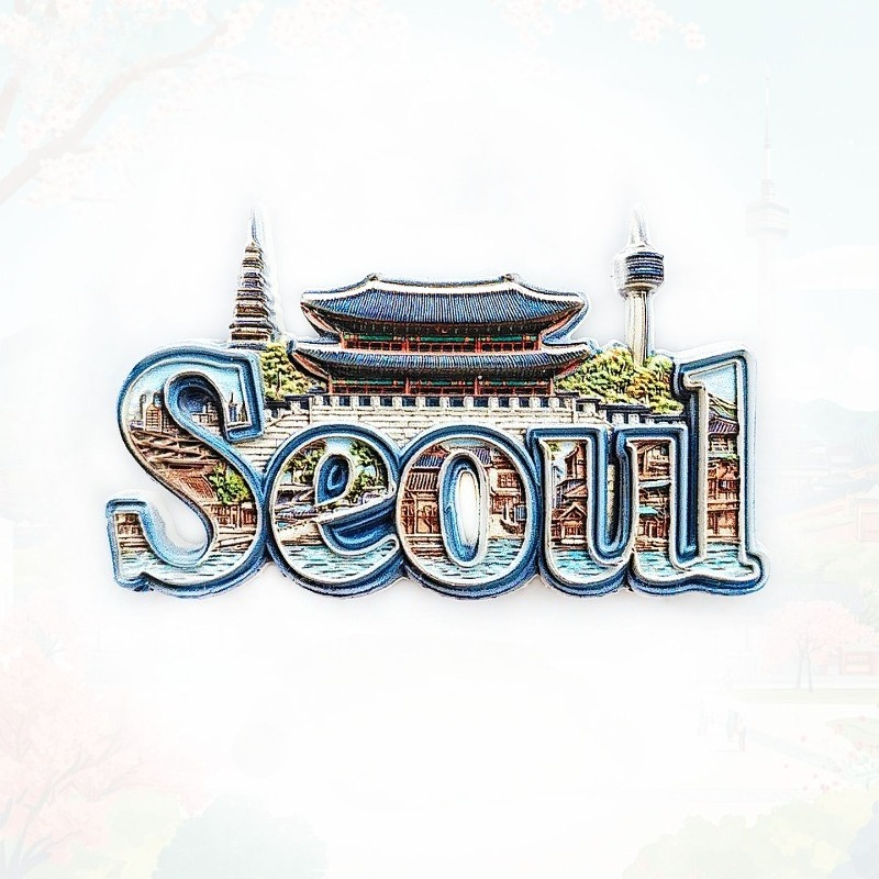 Seul Gyeongbok Shank & Namsan  - Magnetic Letter Board avaliação e preço